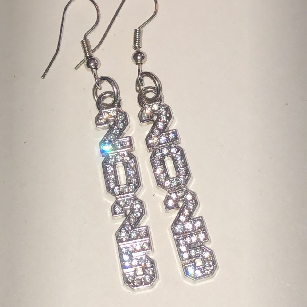 Silver Tone 2025 Rhinestone Boho Dangle Earrings